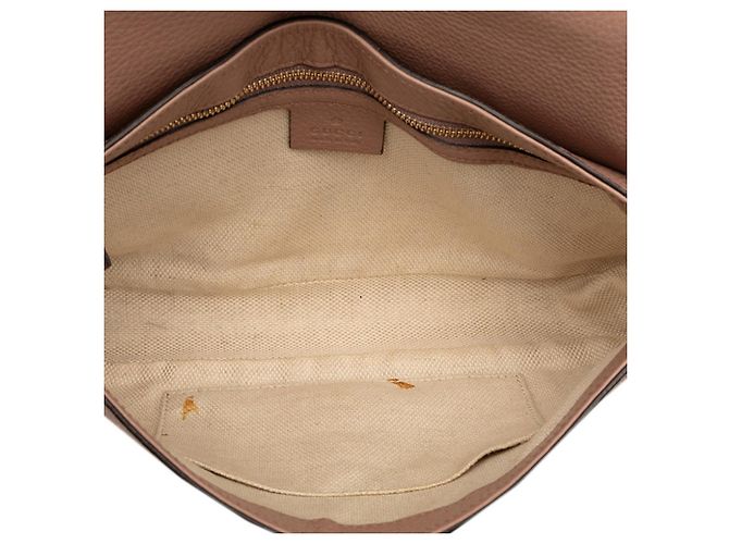 Borsa a tracolla in pelle rosa Gucci Soho - vista 4