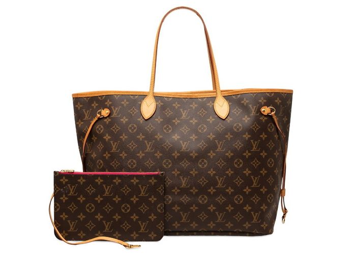 Borsa Tote Louis Vuitton Monogram Neverfull GM Marrone - vista 7