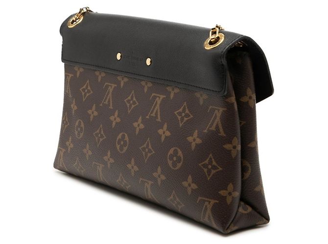 Borsa a Spalla Louis Vuitton Monogram Pallas Chain Marrone Nero - vista 2
