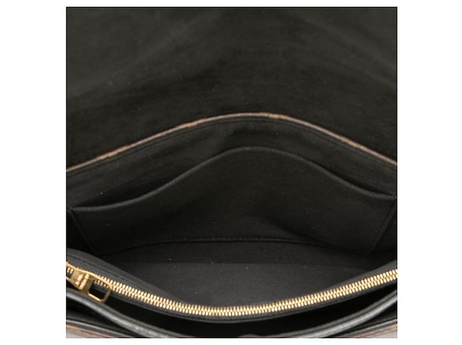 Borsa a Spalla Louis Vuitton Monogram Pallas Chain Marrone Nero - vista 4