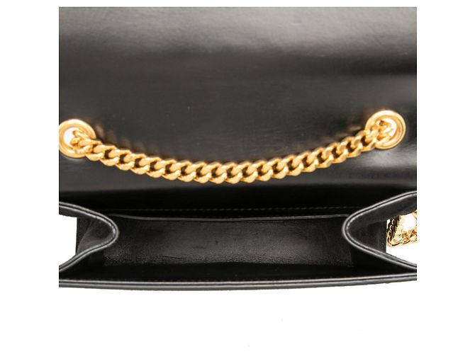 Bolso bandolera Saint Laurent YSL Logo Classic Kate Crossbody Chain Shoulder Bag Negro - vista 4