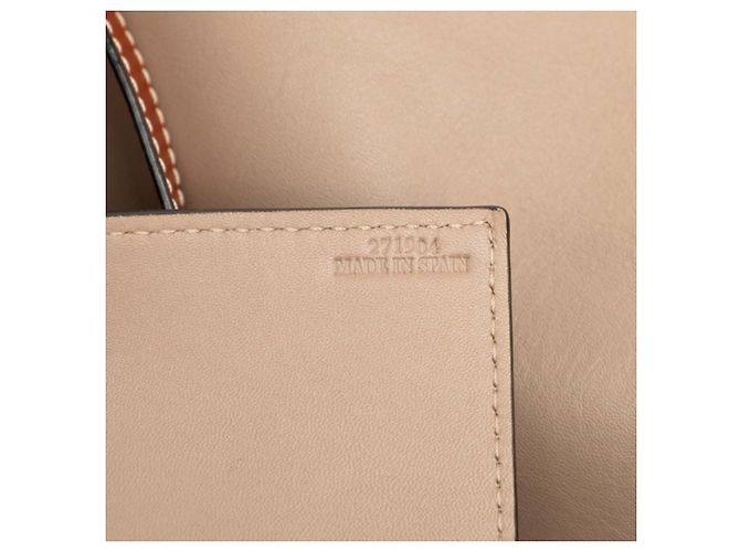 Borsa Tote Loewe Anagram Lazo Marrone Beige - vista 6