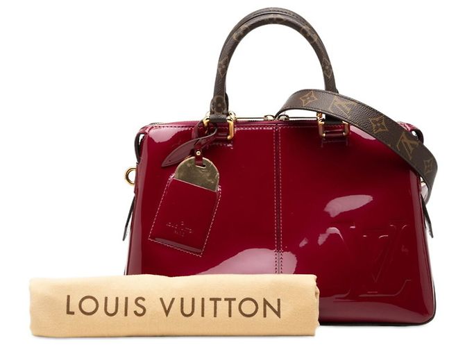 Borsa Tote e Crossbody Louis Vuitton Monogram Vernis Miroir Marrone Porpora - vista 7
