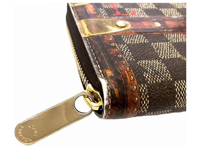 Cartera larga Zippy Trompe L'Ouille Louis Vuitton Castaño - vista 7