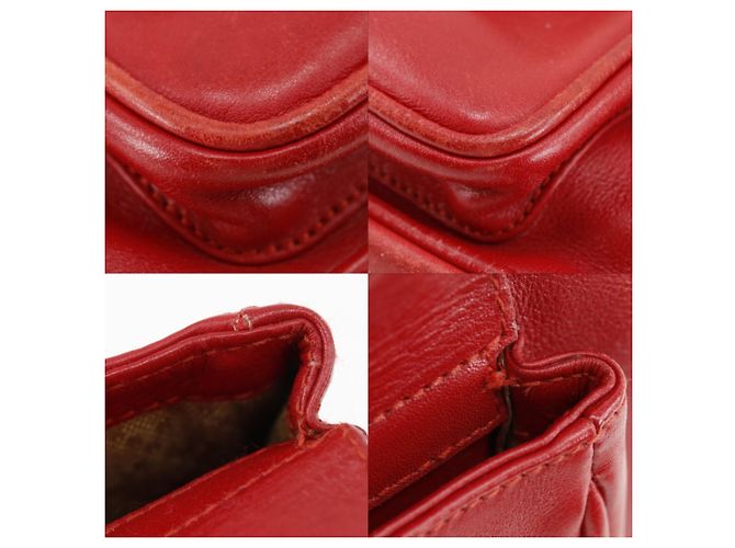 Zaino Gucci Vintage Bamboo Leather Mini Rosso - vista 6