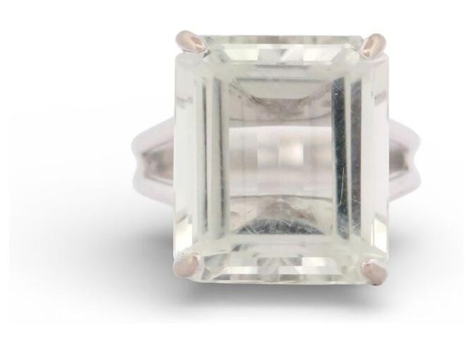 H Stern ANILLO STERN COCKTAIL T56 ORO BIANCO 18K PRASIOLITE 13.8 CT WHITE GOLD RING Argento - vista 2