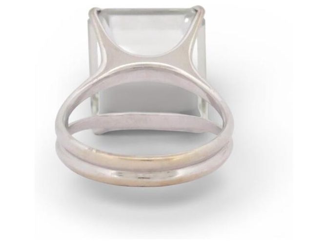 H Stern ANILLO STERN COCKTAIL T56 ORO BIANCO 18K PRASIOLITE 13.8 CT WHITE GOLD RING Argento - vista 4