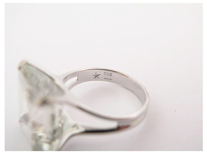 H Stern ANILLO STERN COCKTAIL T56 ORO BIANCO 18K PRASIOLITE 13.8 CT WHITE GOLD RING Argento - vista 6
