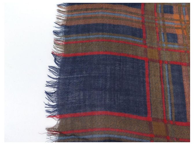 XALE VINTAGE YVES SAINT LAURENT GRAND CARRE 130CM CACHEMIRE E SETA Marrone - vista 9