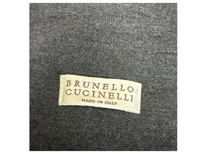 Falda lápiz Brunello Cucinelli en lana gris - vista 4