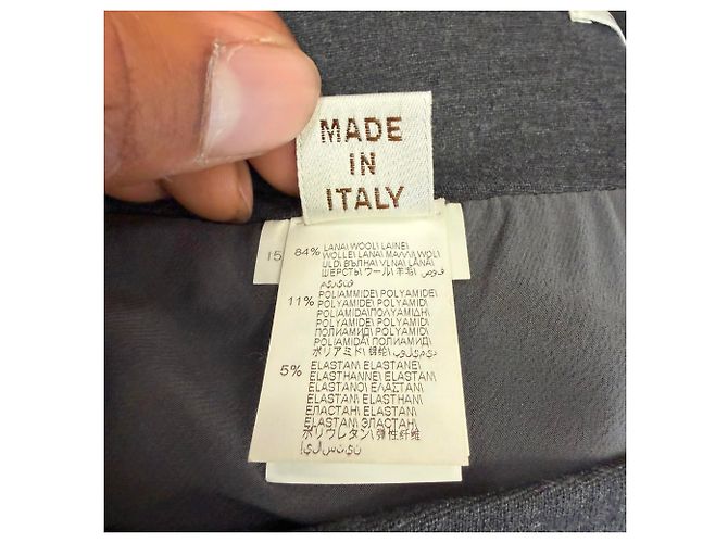 Falda lápiz Brunello Cucinelli en lana gris - vista 6