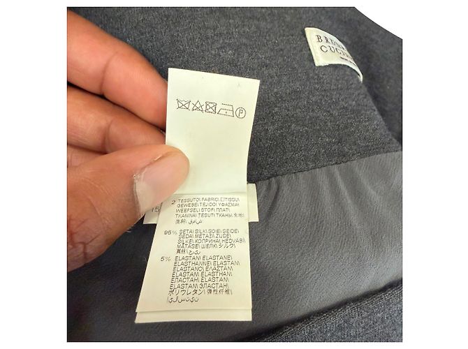 Falda lápiz Brunello Cucinelli en lana gris - vista 7