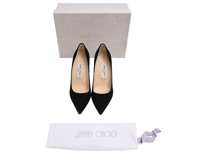 Décolleté Abel a punta di Jimmy Choo in scamosciato nero - vista 8