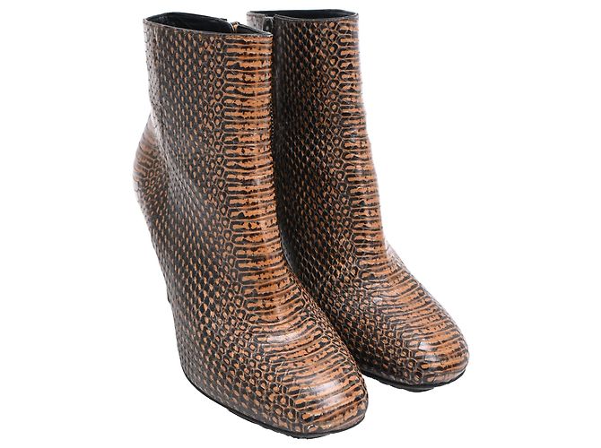 Stivaletti con stampa animalier Dries Van Noten in pelle multicolore - vista 4