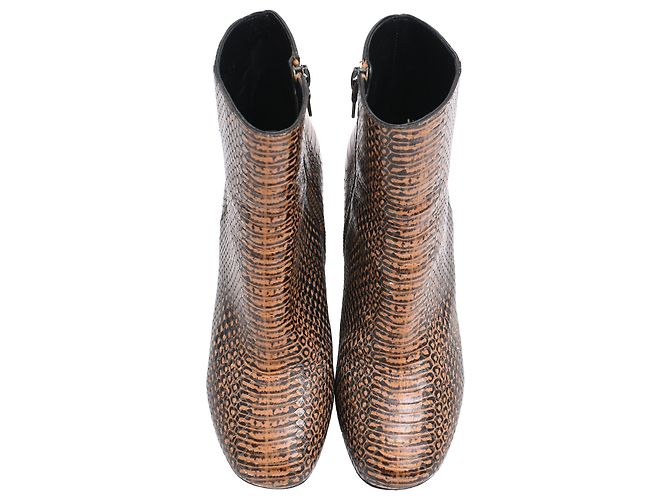 Stivaletti con stampa animalier Dries Van Noten in pelle multicolore - vista 5