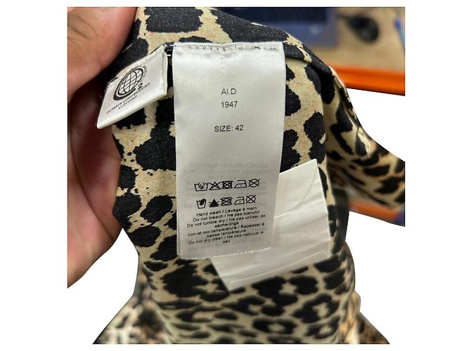 Vestido camisero midi Ganni con estampado de leopardo en algodón animal print - vista 2