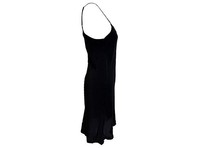 Vestido camisa mini com cinto em organza azul marinho em poliéster Maje - vista 4