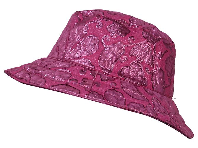 Bucket reversibile Gucci Lamé GG Monogram in poliamide rosa Marrone - vista 3