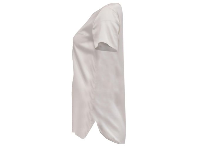 Camiseta Cortona Max Mara Leisure en satén de seda blanco roto - vista 2