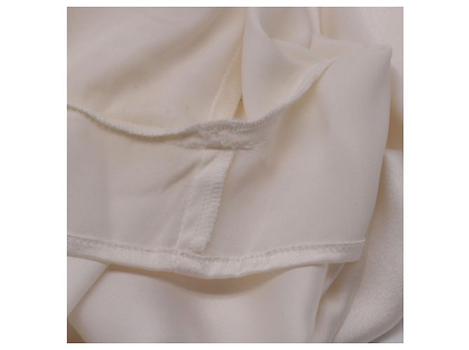 Camiseta Cortona Max Mara Leisure en satén de seda blanco roto - vista 9