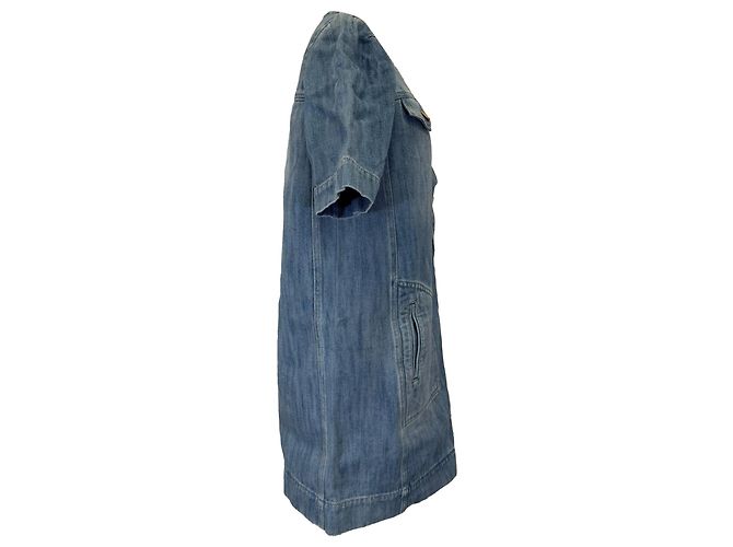 Vestido mini Oriane en denim de algodón azul Isabel Marant Etoile - vista 2