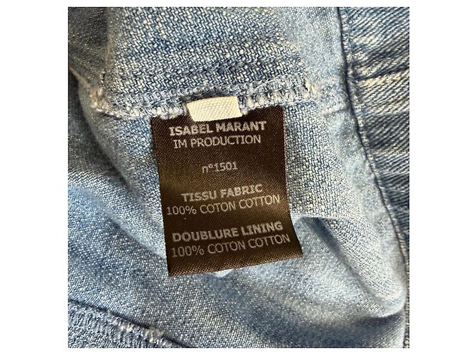 Vestido mini Oriane en denim de algodón azul Isabel Marant Etoile - vista 5