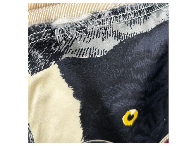 Gonna Gucci 2017 Tiger Head in seta multicolore - vista 4