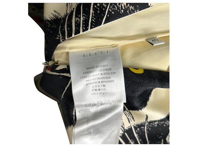 Gonna Gucci 2017 Tiger Head in seta multicolore - vista 6