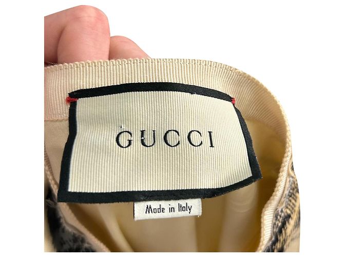 Gonna Gucci 2017 Tiger Head in seta multicolore - vista 7