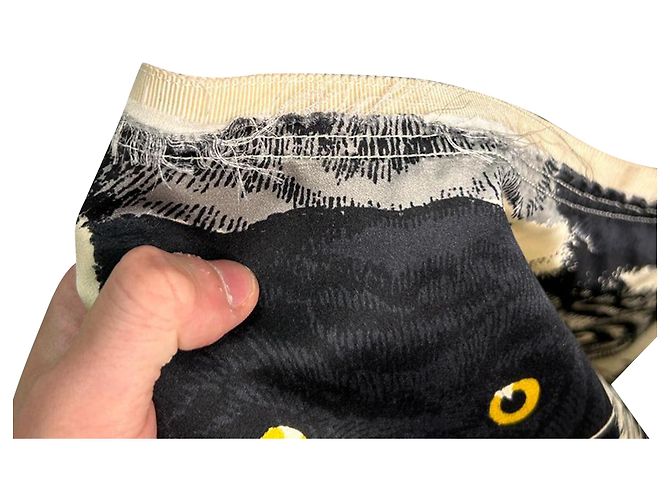 Gonna Gucci 2017 Tiger Head in seta multicolore - vista 8