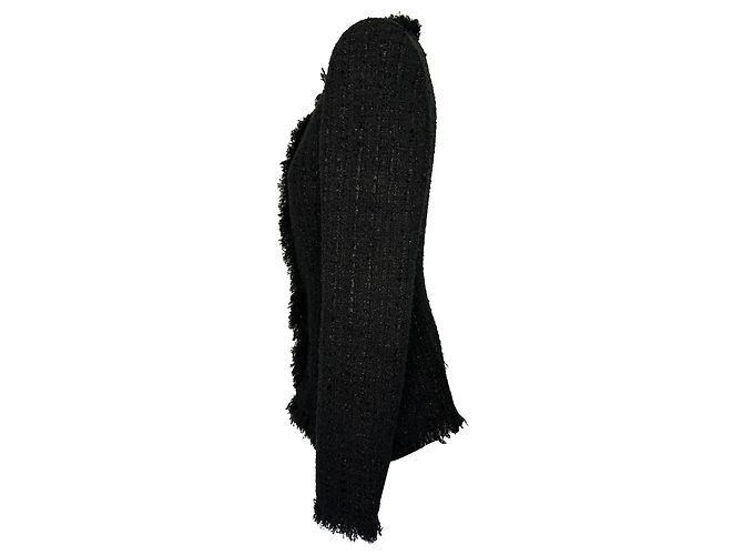 Giacca da sera in tweed di mohair Alexander McQueen in poliammide nera Nero - vista 5
