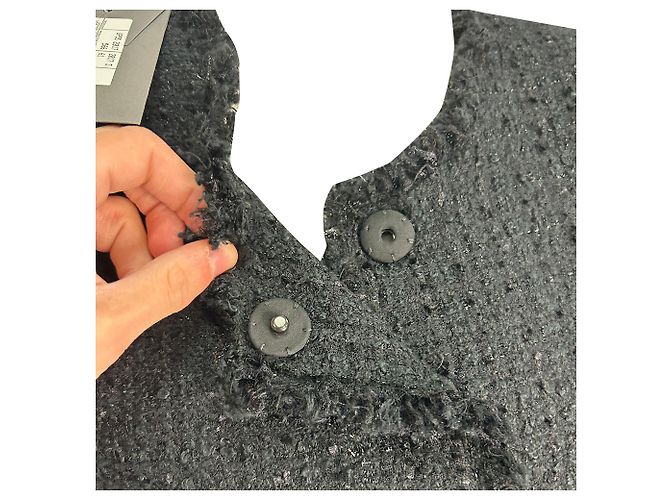 Giacca da sera in tweed di mohair Alexander McQueen in poliammide nera Nero - vista 8