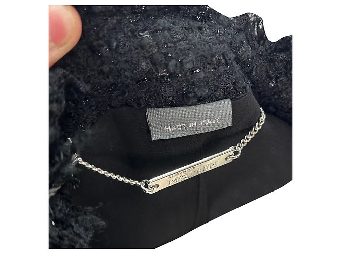 Giacca da sera in tweed di mohair Alexander McQueen in poliammide nera Nero - vista 9