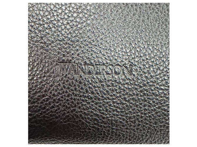 Borsa Tote JW Anderson The JWA Corner in pelle nera - vista 5