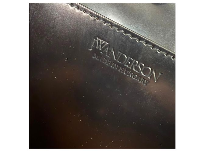 Borsa Tote JW Anderson The JWA Corner in pelle nera - vista 6