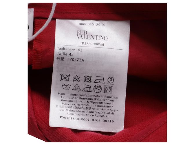 Red Valentino Mini-Shorts mit Wellenrand aus rotem Polyester - Ansicht 5