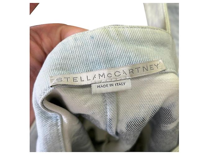 Stella Mc Cartney Vestido mini Tie Dye en denim blanco Stella McCartney - vista 2