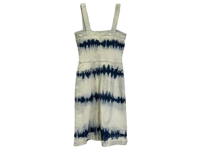 Stella Mc Cartney Vestido mini Tie Dye en denim blanco Stella McCartney - vista 4