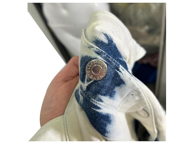 Stella Mc Cartney Vestido mini Tie Dye en denim blanco Stella McCartney - vista 7