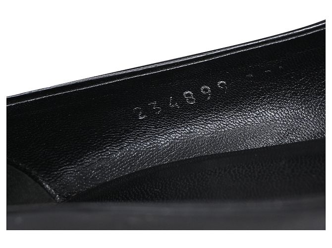 Décolleté con punta aperta Gucci Interlocking G in vernice nera Nero - vista 8