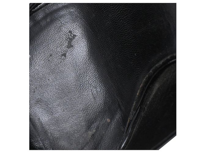Décolleté con punta aperta Gucci Interlocking G in vernice nera Nero - vista 9