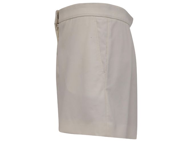 Shorts Emilio Pucci em lã virgem creme Branco - vista 2