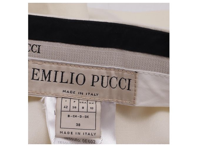 Shorts Emilio Pucci em lã virgem creme Branco - vista 4