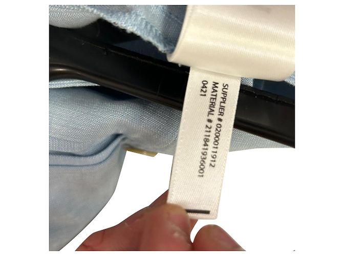 Polo Ralph Lauren Chambray Bell Bottom Buttoned Trousers aus hellblauer Baumwolle - Ansicht 2