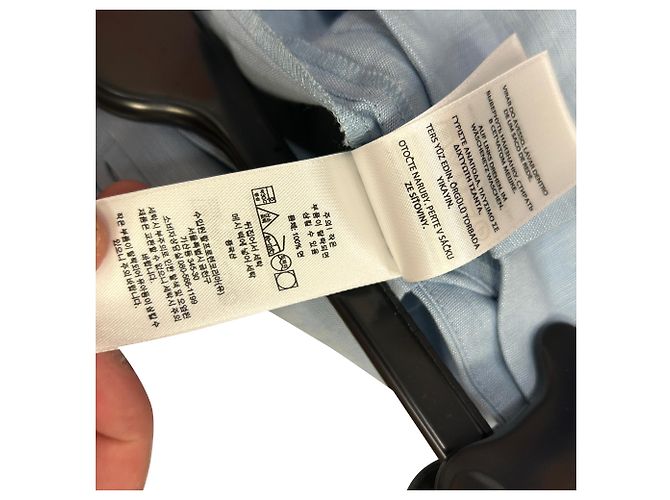 Polo Ralph Lauren Chambray Bell Bottom Buttoned Trousers aus hellblauer Baumwolle - Ansicht 4