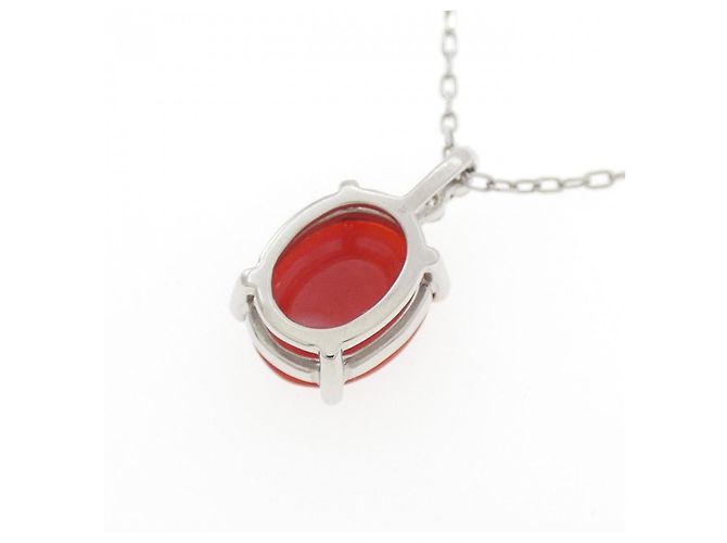 Autre Marque Collana in platino, corallo e diamante Rosso - vista 4