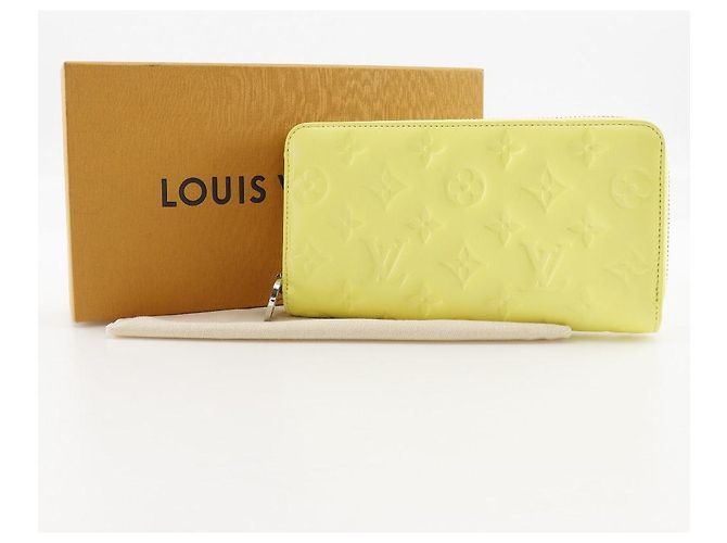 Louis Vuitton Zippy Wallet Langgeldbörse aus Lammfell Gelb - Ansicht 17