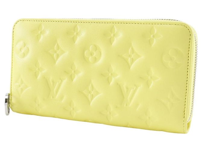 Louis Vuitton Zippy Wallet Langgeldbörse aus Lammfell Gelb - Ansicht 2