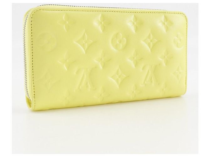 Louis Vuitton Zippy Wallet Langgeldbörse aus Lammfell Gelb - Ansicht 3