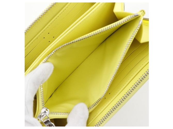 Louis Vuitton Zippy Wallet Langgeldbörse aus Lammfell Gelb - Ansicht 6